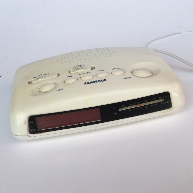 CLOCK, Digital Clock Radio - White Kambrook